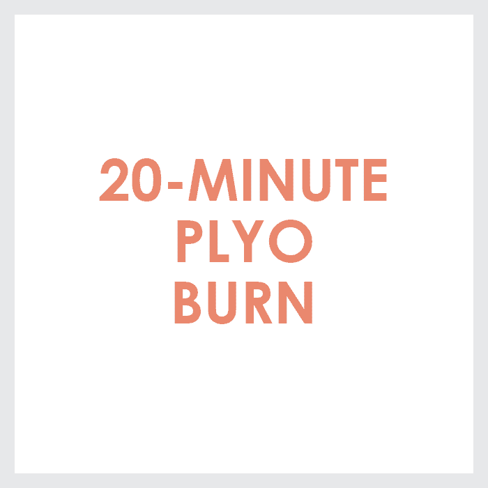 This 20-minute plyo workout combines high intensity movements with a circuit style workout that will keep you engaged and sweating your butt off!