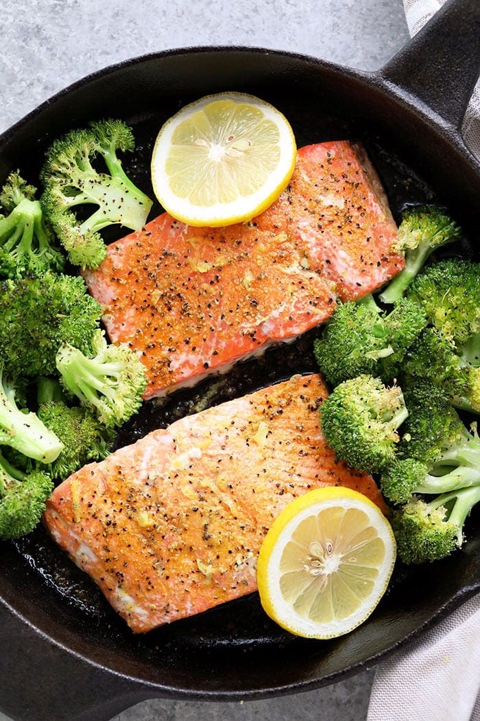 Baked Lemon Pepper Salmon Ready In 12 Min Fit Foodie Finds