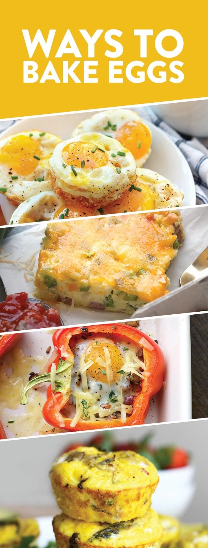 Easy and Healthy Ways to Bake Eggs in the Oven from Fit Foodie Finds!