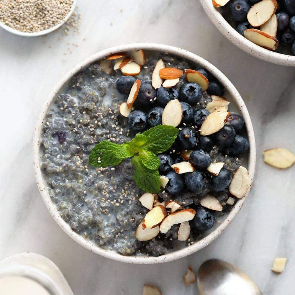 Blueberry Quinoa Breakfast Bowl - Fit Foodie Finds