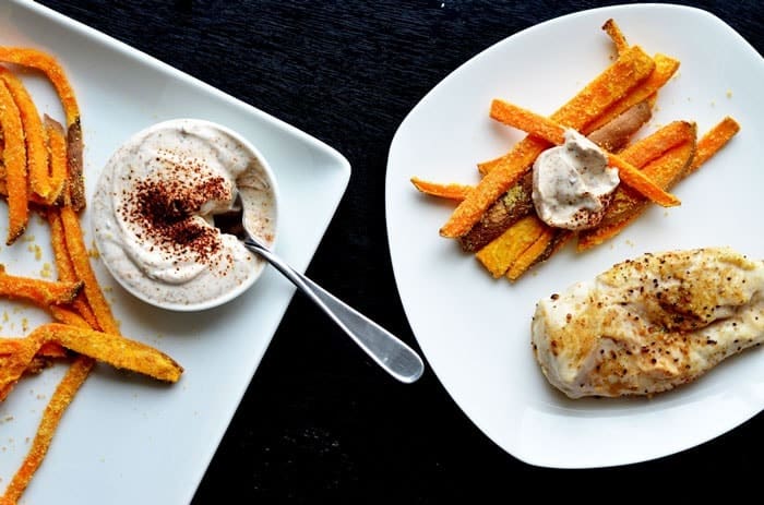 Crispy Garlic Sweet Potato Fries
