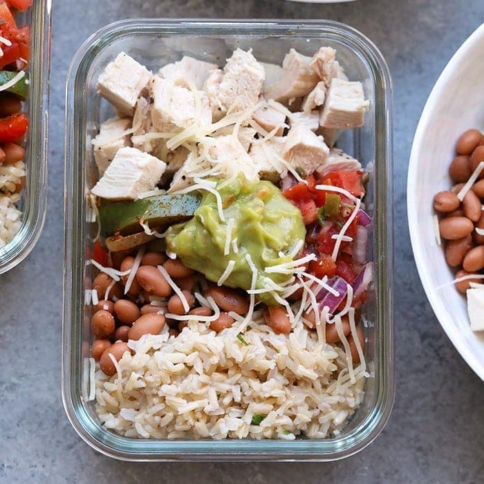 Naked Chicken Burrito Bowl Meal Prep