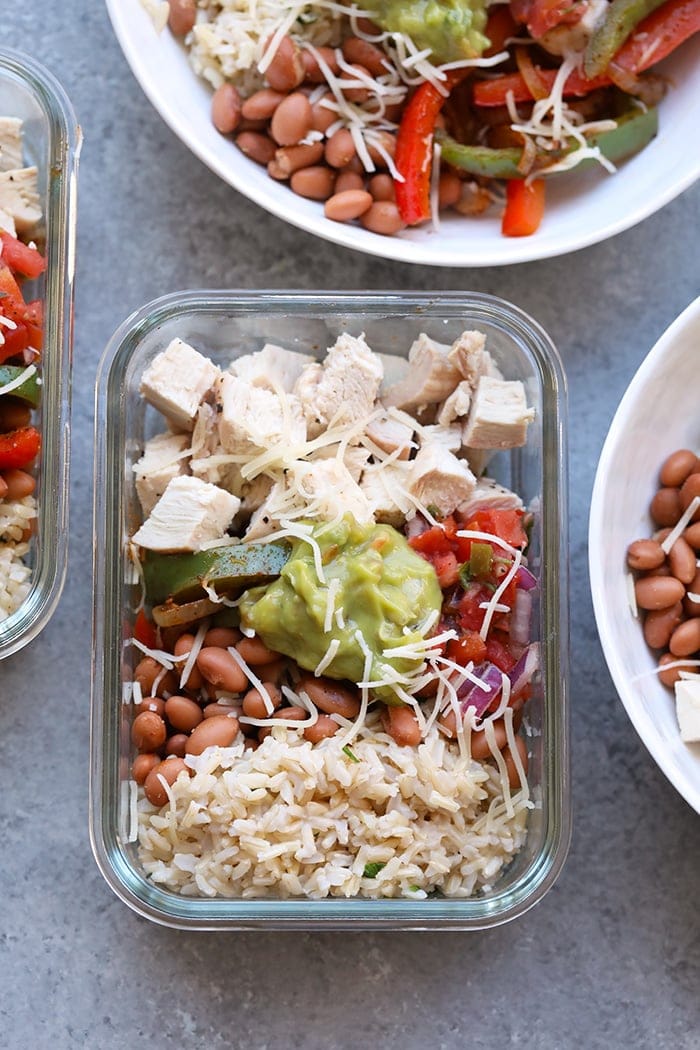 Instant Pot Burrito Bowls (with chicken!) - Fit Foodie Finds