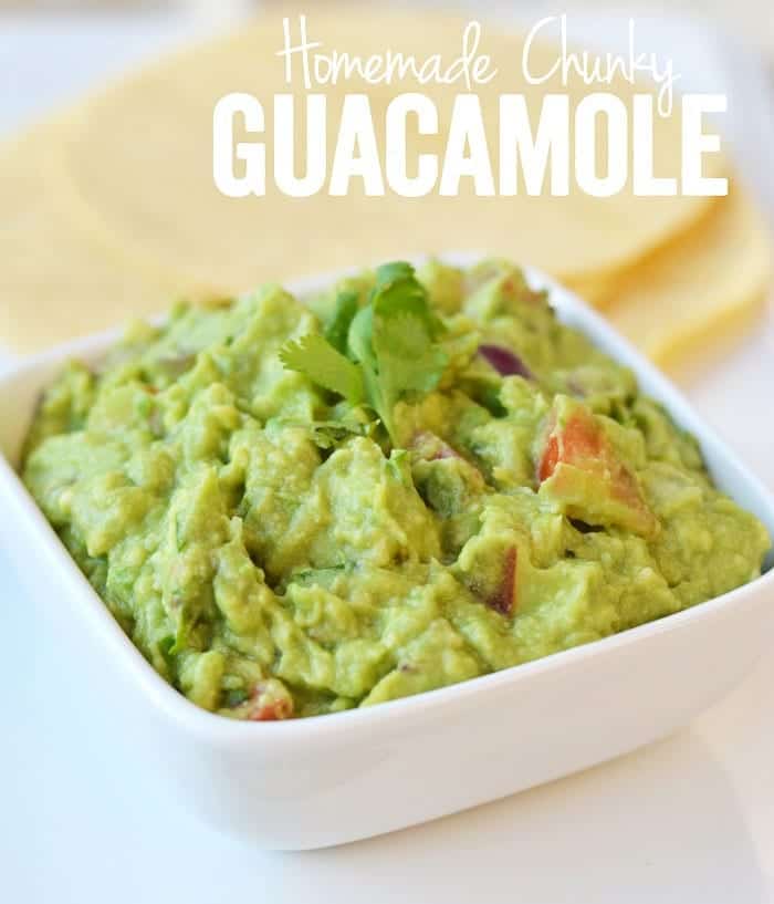 Homemade Chunky Guacamole - Fit Foodie Finds