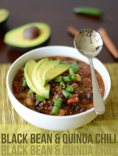 Black Bean & Quinoa Chili - Fit Foodie Finds