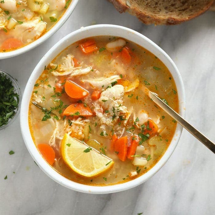Chicken Quinoa Soup - Fit Foodie Finds