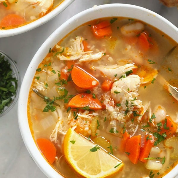 Chicken Quinoa Soup - Fit Foodie Finds