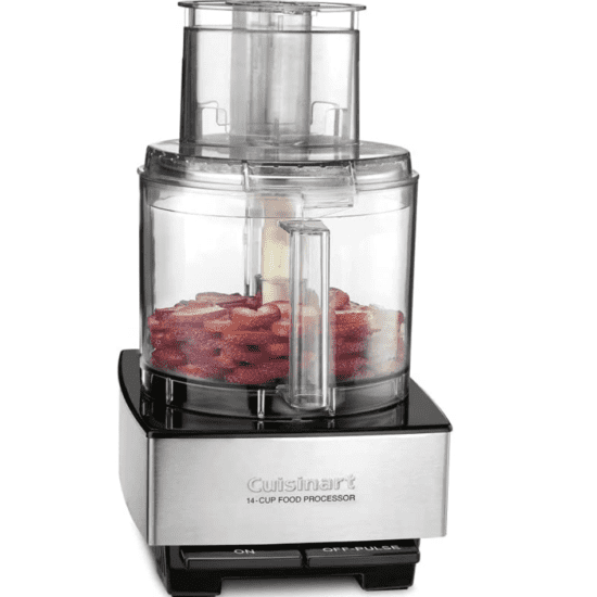 A meat-infused food processor featuring pistachio butter.