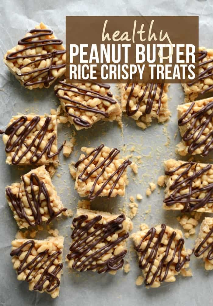 Healthy Peanut Butter Rice Crispy Treats - Fit Foodie Finds