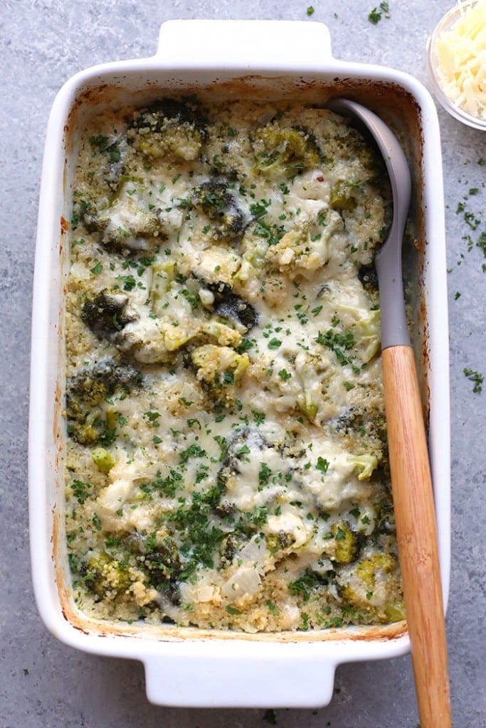 Quinoa Broccoli and Cheese Casserole - Fit Foodie Finds