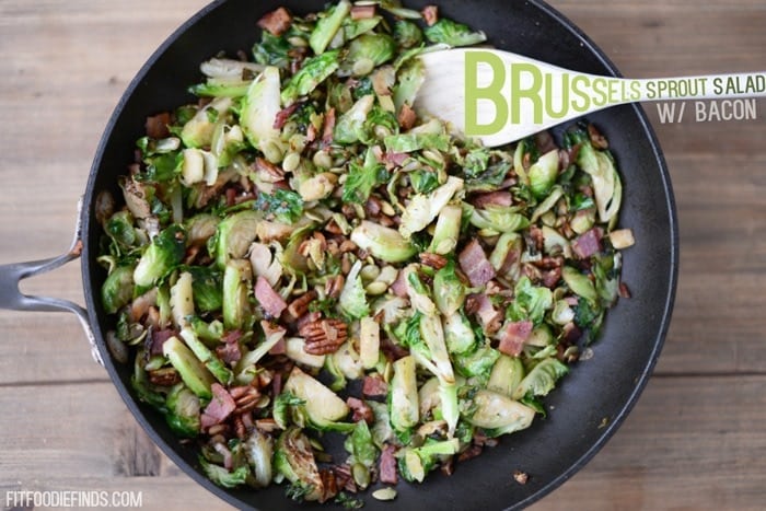 Healthy Thanksgiving Recipe Ideas- Brussels Sprout Salad w/ Bacon
