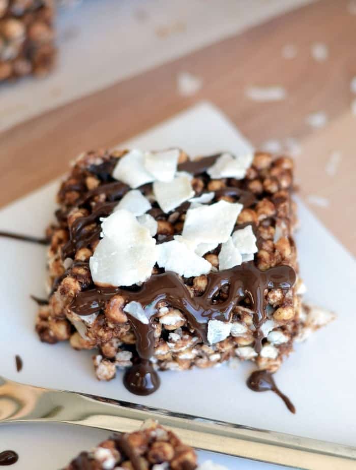 Coconut Chocolate Peanut Butter Snack Bars | Fit Foodie Finds