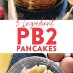 5 ingredients peanut butter pancakes (pb2).