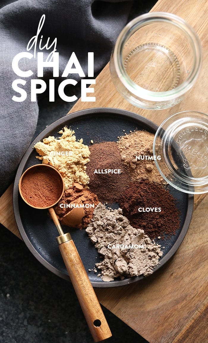 chai spices on a plate