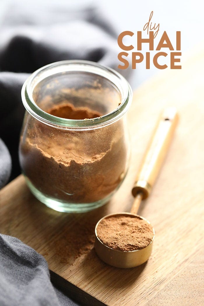 chai spices in a jar