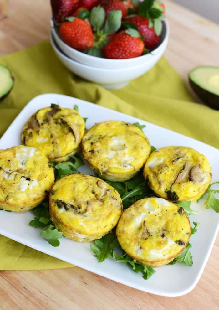 Asparagus and Shiitaki Mushroom Egg Cups - Fit Foodie Finds