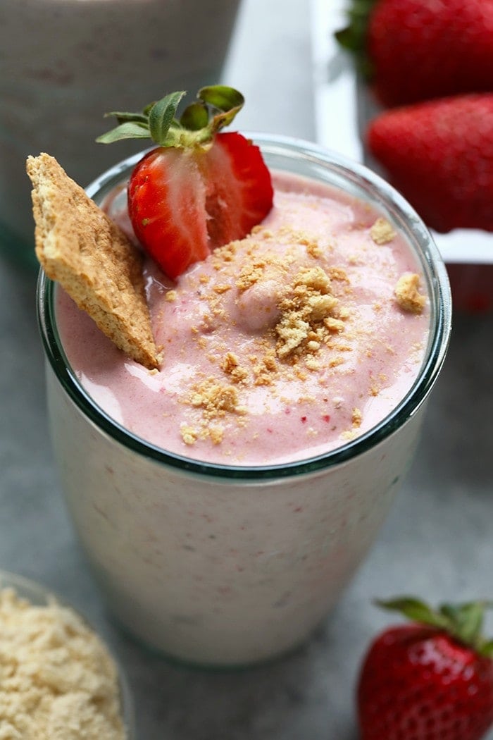 Strawberry Protein Smoothie Recipe - FeelGoodFoodie