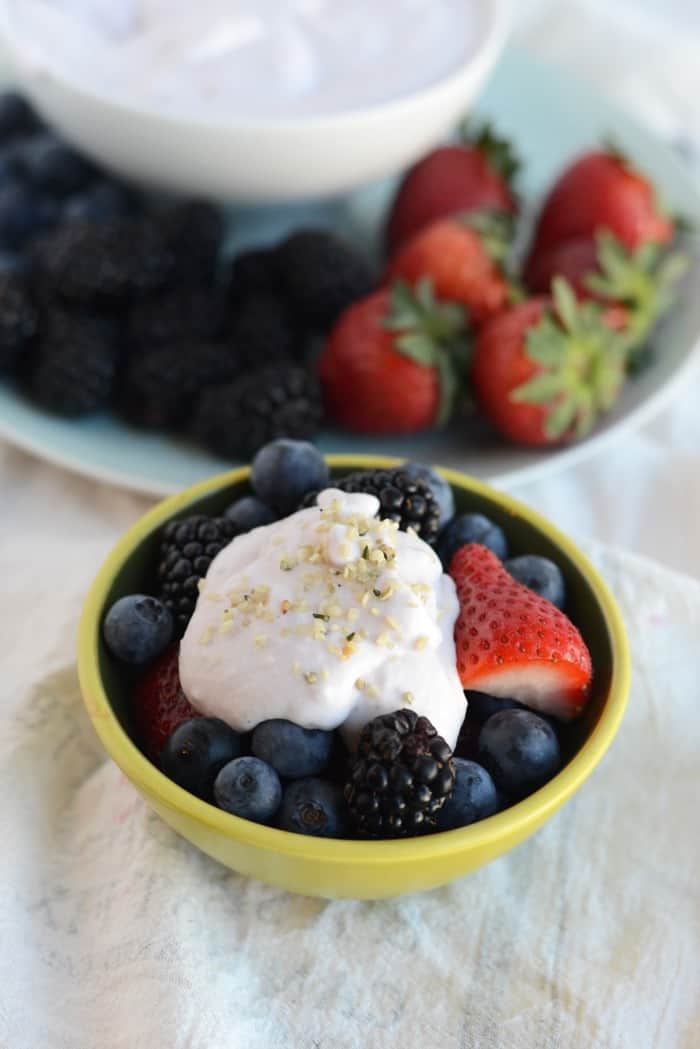 Creamy Strawberry Coconut Fruit Dip - Fit Foodie Finds