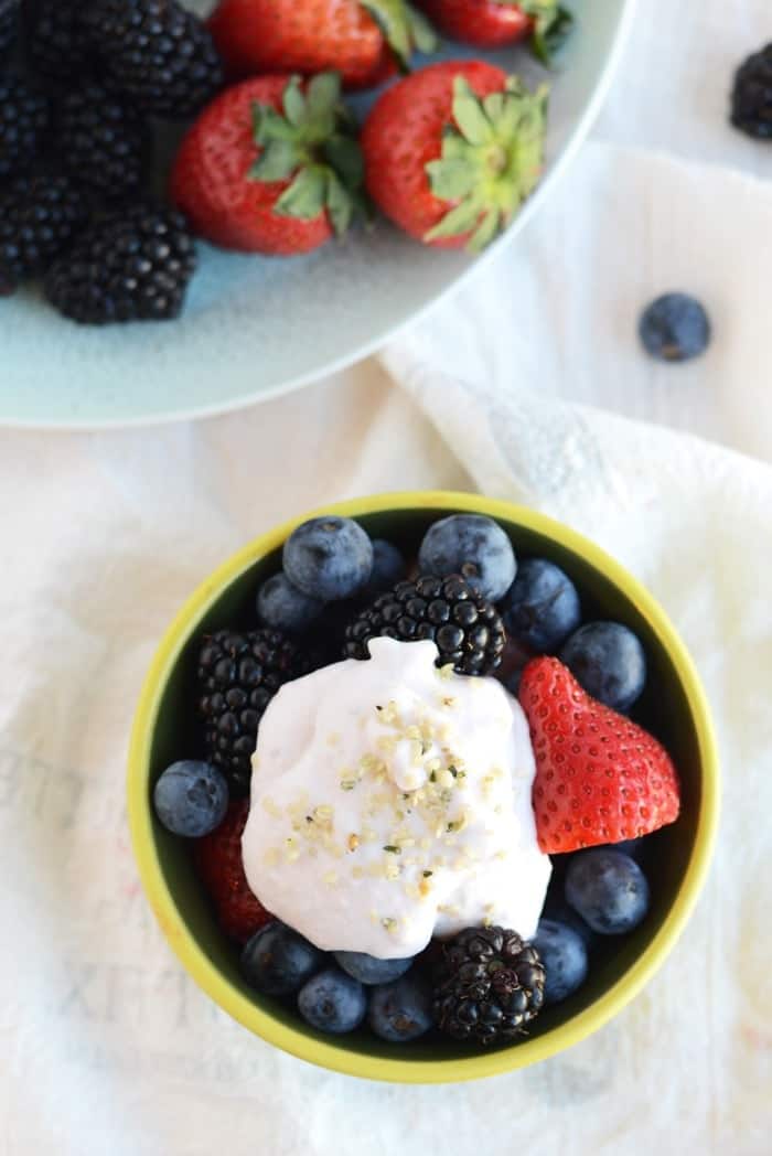 Creamy Strawberry Coconut Fruit Dip - Fit Foodie Finds