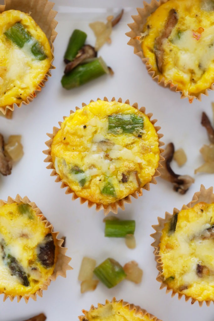 Asparagus and Mushroom Egg Cups (Low Carb!) - Fit Foodie Finds