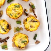 Asparagus and mushroom egg cups