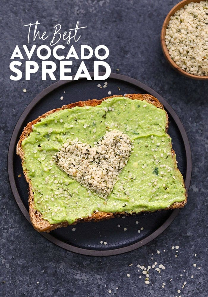 A photo of avocado toast with hemp hearts
