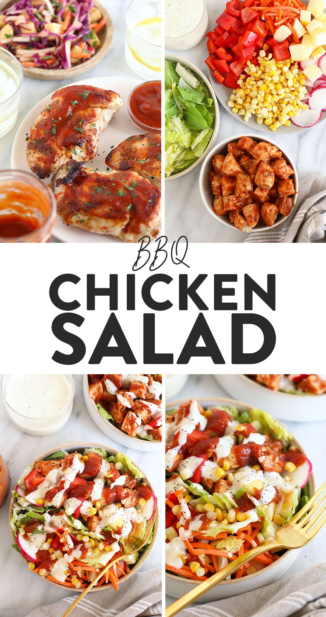 BBQ Chicken Salad - Fit Foodie Finds