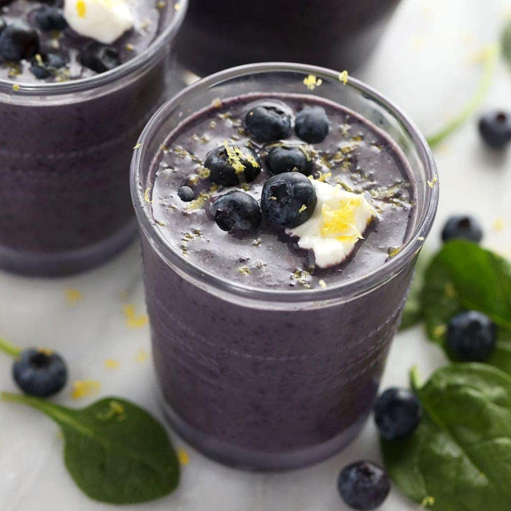 Blueberry flax superfood smoothie successful  a cup