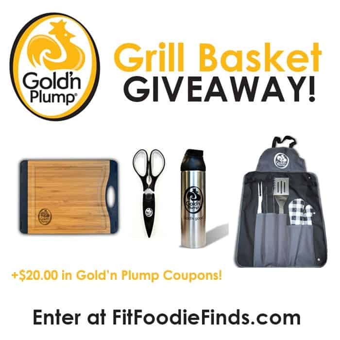 Gold'n Plump Grill Basket Giveaway. Go to FitFoodieFinds.com to enter!
