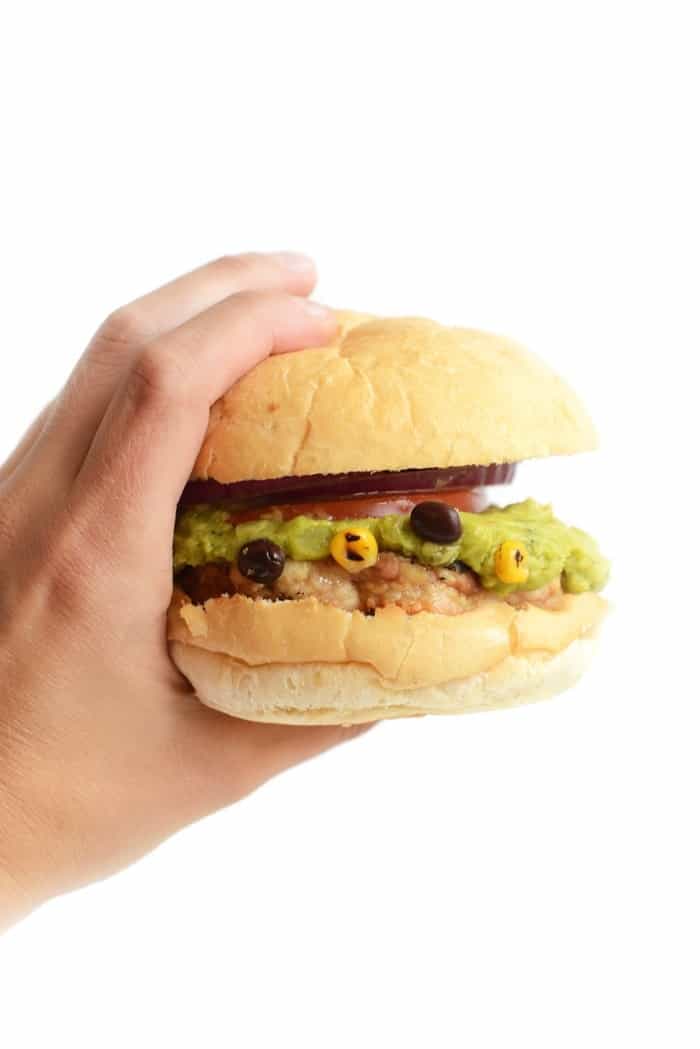 9 Layer Fiesta Chicken Burgers | FitFoodieFinds.com