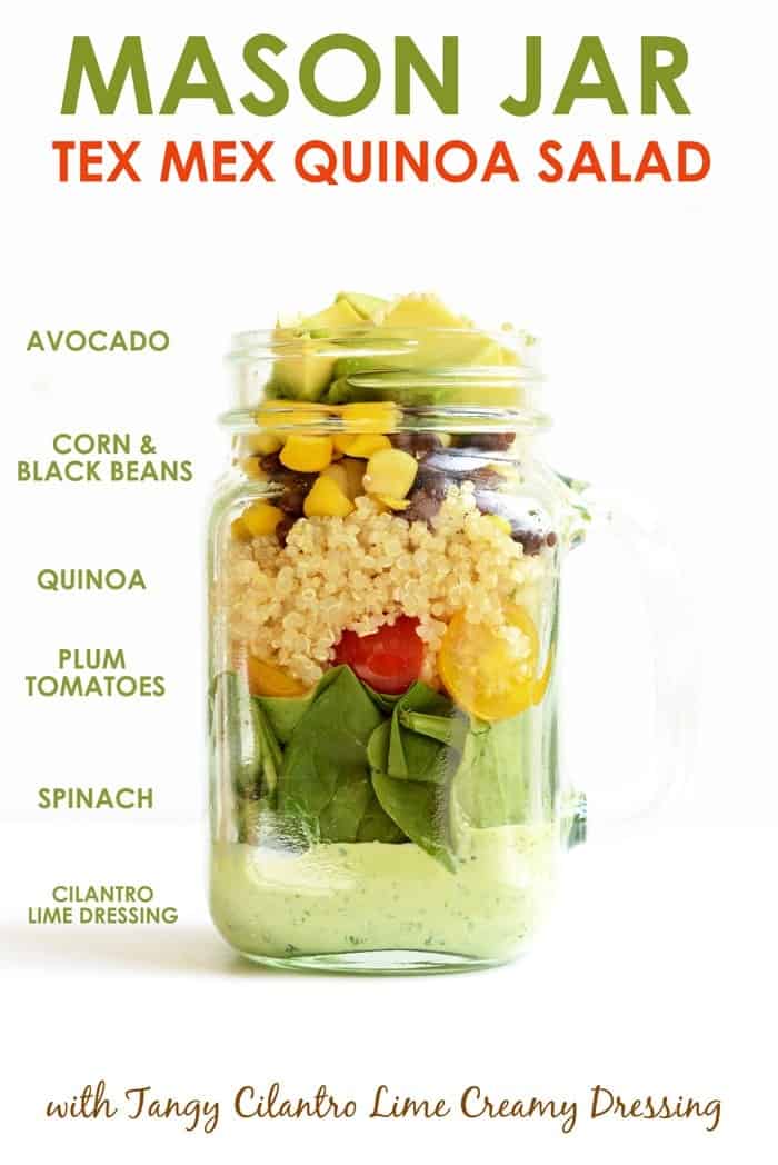 Southwestern Quinoa Mason Jar Salads - Making Thyme for Health