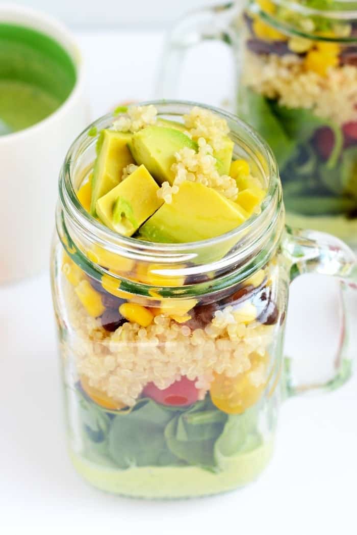 Mason Jar Chopped Salad with Quinoa