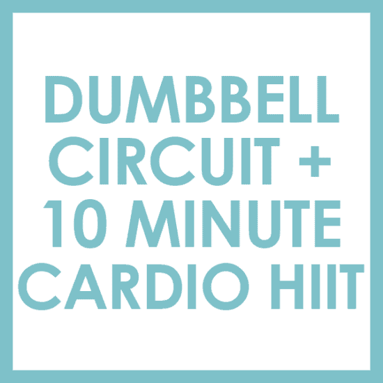10 minute cardio hit + dumbbell arm workout circuit.