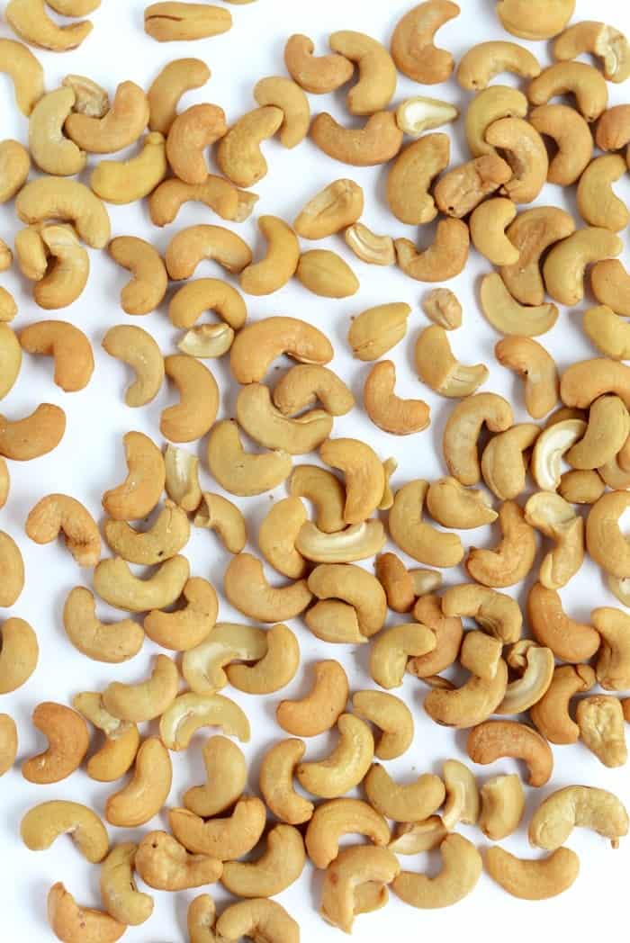 Whole cashews ready to be made into cashew butter. 