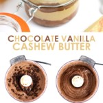 chocolate vanilla cashew butter in a jar.