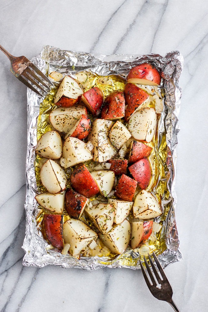 Grilled Potatoes in Foil (Grilled Red Potatoes) Fit Foodie Finds
