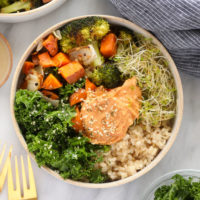 brown rice in a bowl