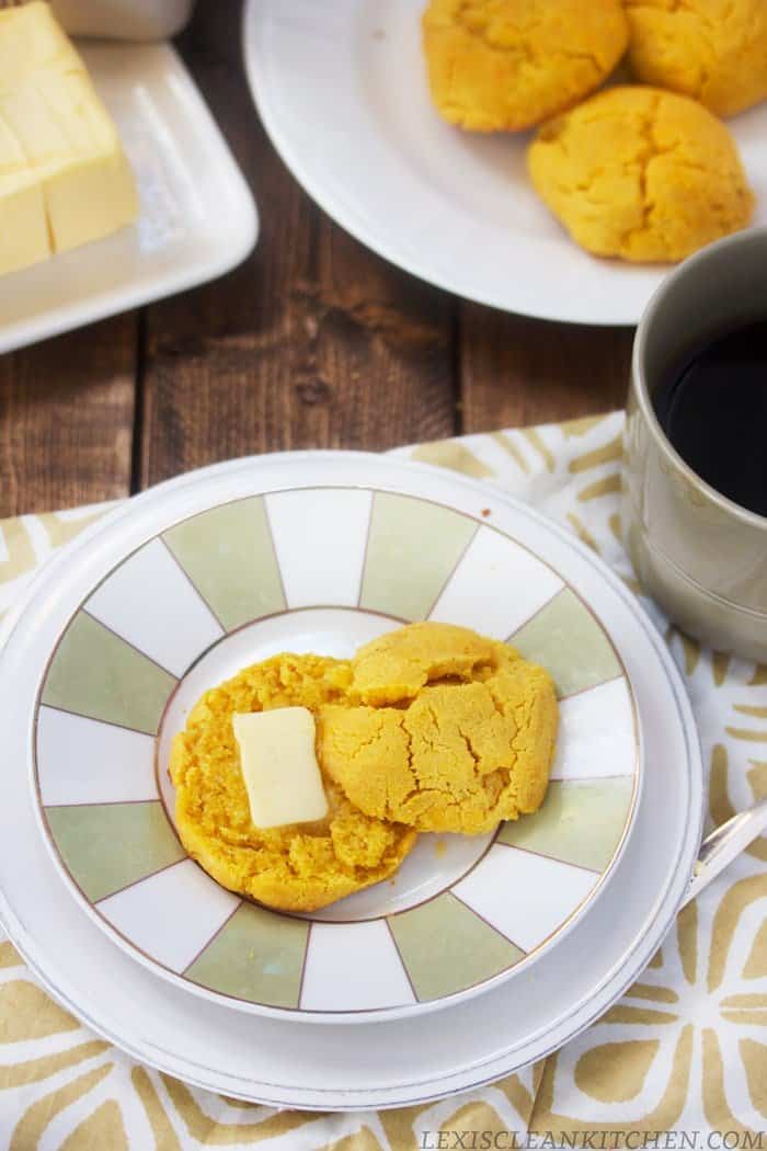 Pumpkin biscuits served on a plate. 