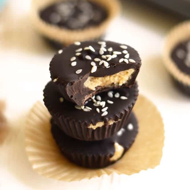 Maple Sesame Cashew Butter Cups Fit Foodie Finds