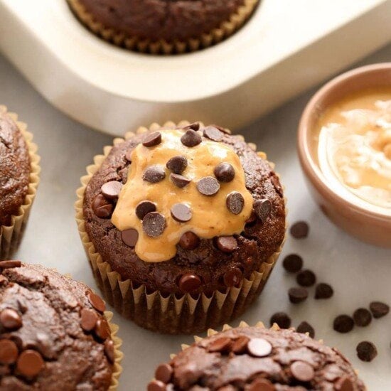 chocolate pb muffins