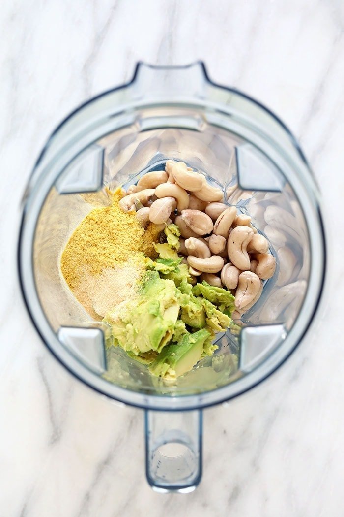 ingredients for avocado cheese sauce