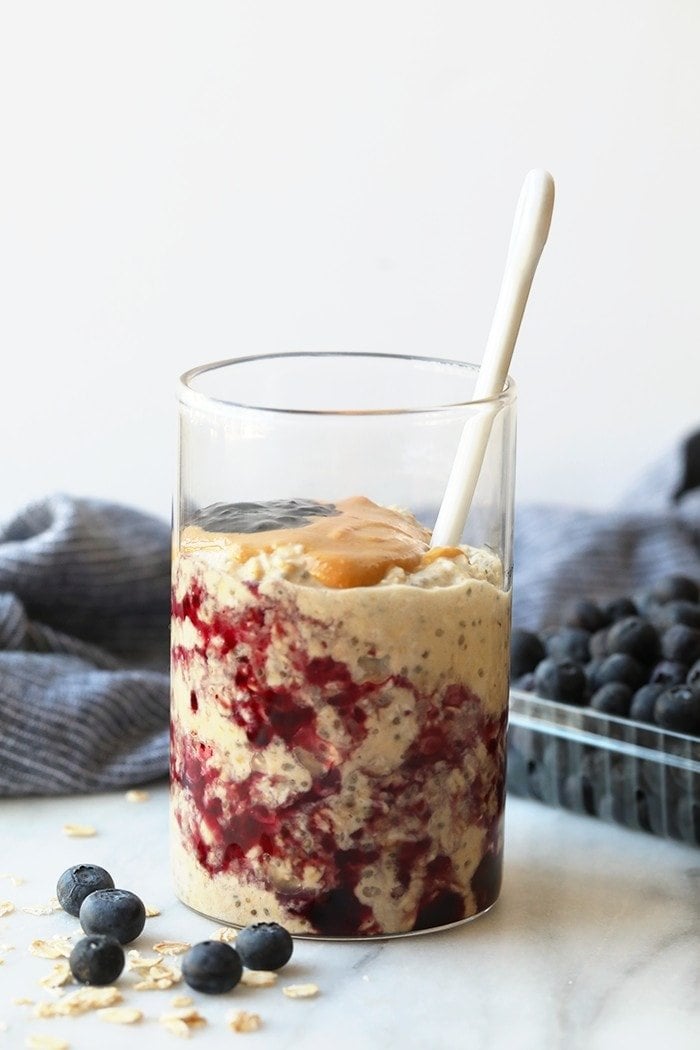 pb and j oats in a jar