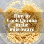 microwave quinoa in a bowl