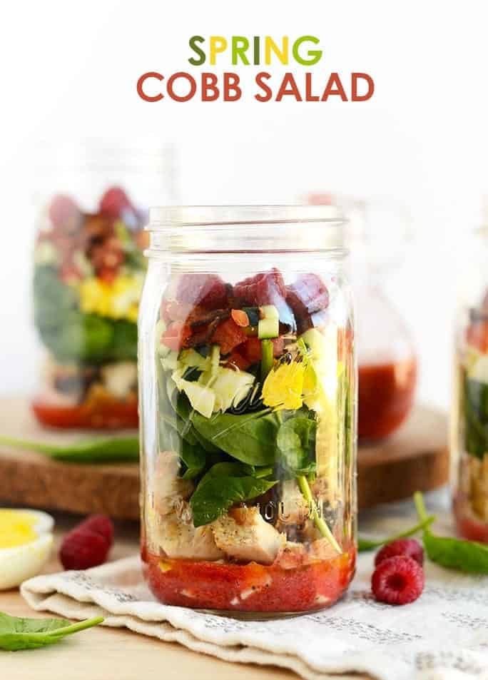 Spring Cobb Salad in a jar