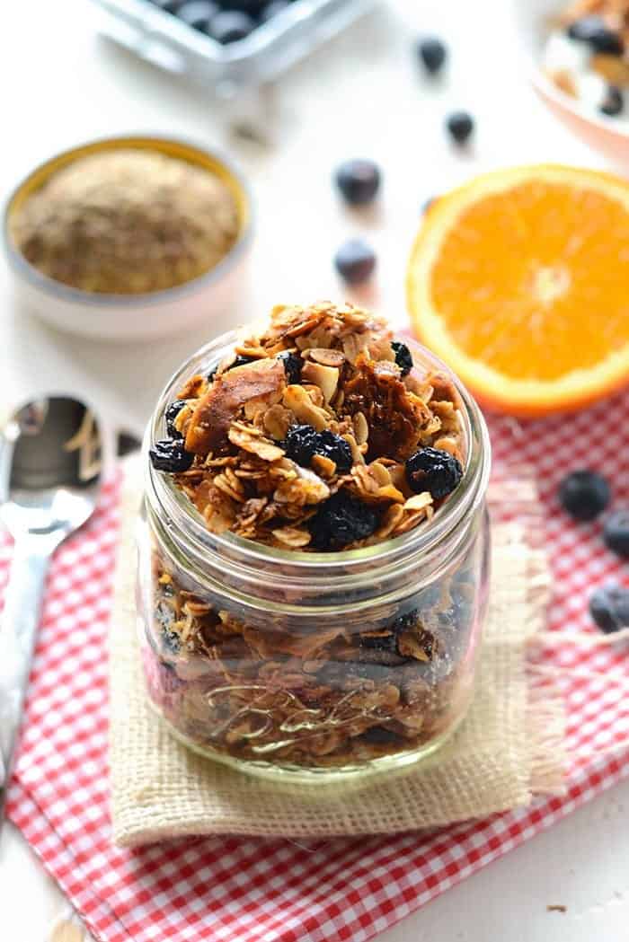 Blueberry orange granola 