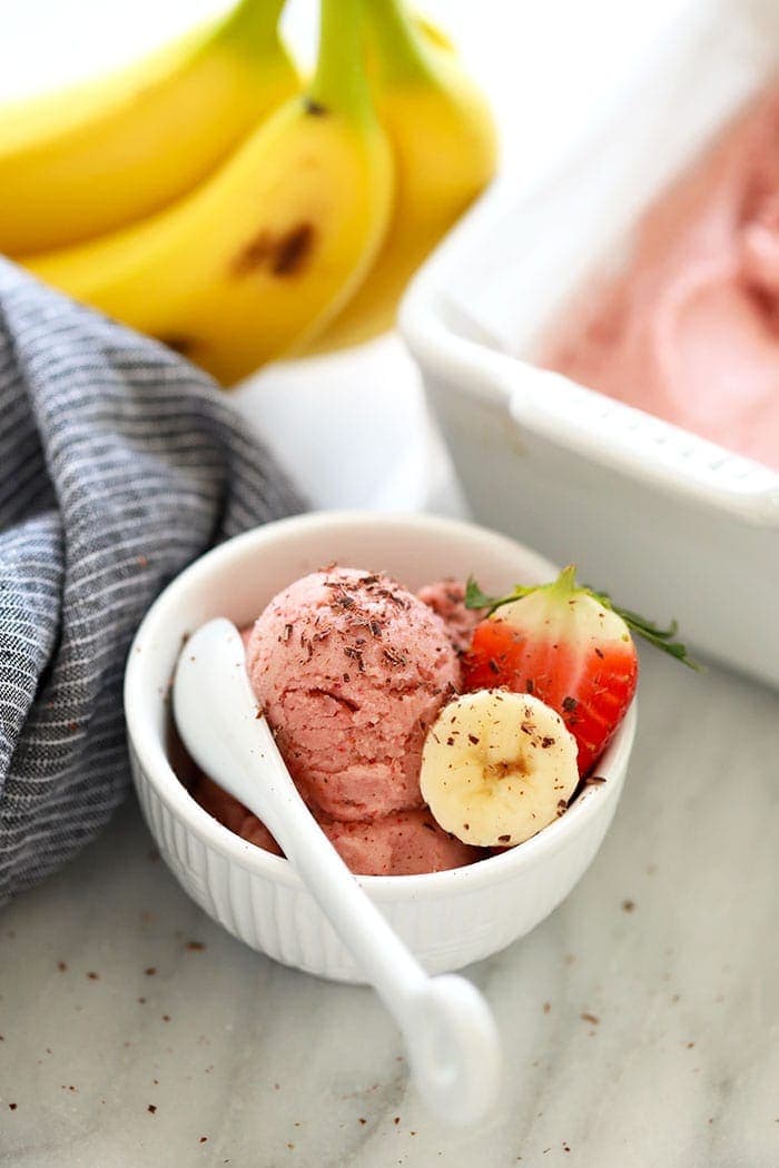 Healthy Blender Raspberry Ice Cream - Primavera Kitchen