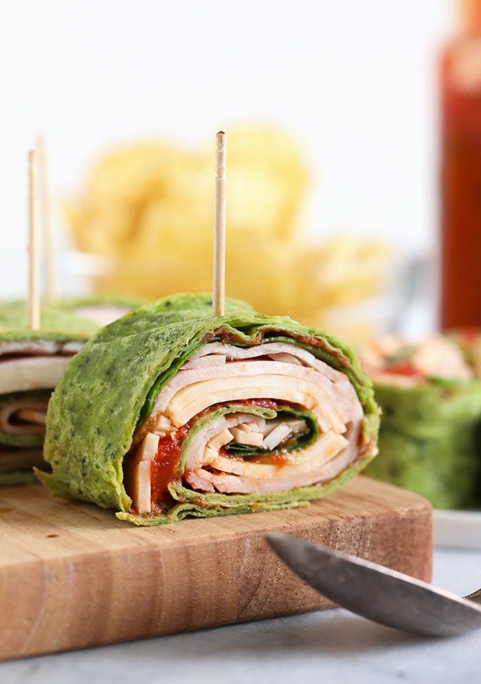 Easy Turkey Roll Ups via Fit Foodie Finds