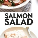 salmon salad in a bowl