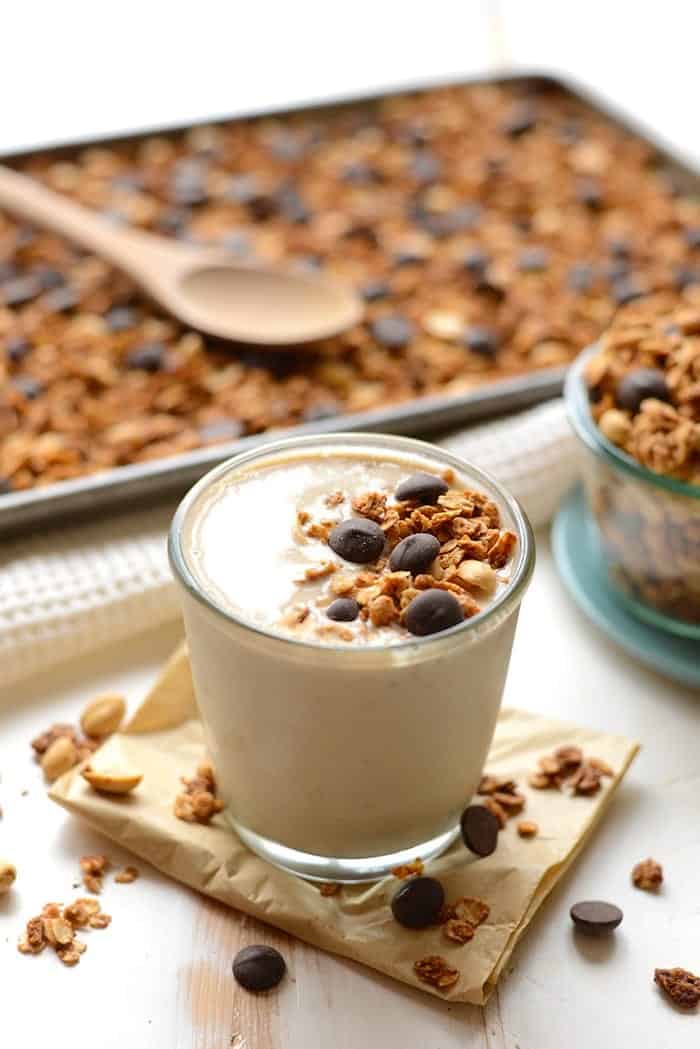 If you're peanut butter cup obsessed, then this peanut butter cup granola is for you! Top your smoothie or Greek yogurt with it for the most delicious breakfast ever!