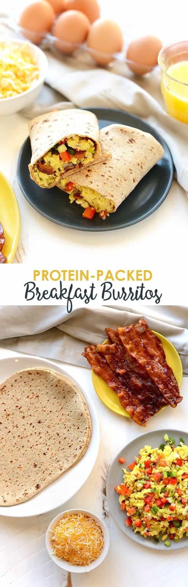 This is meal prep at its finest! Make these delicious protein-packed breakfast burritos to have before work or school all week long!